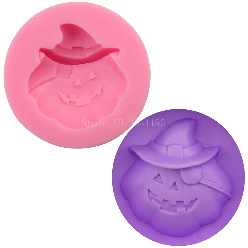 Kitchen Witch Baking - Cartoon Halloween Pumpkin Witch Fondant Silicone
