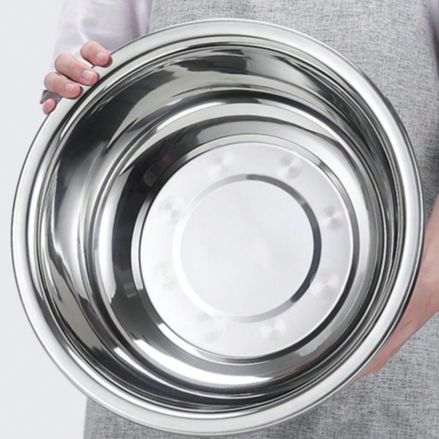 Kitchen Baking Bowls - Stainless Steel Round Kitchen Cooking and