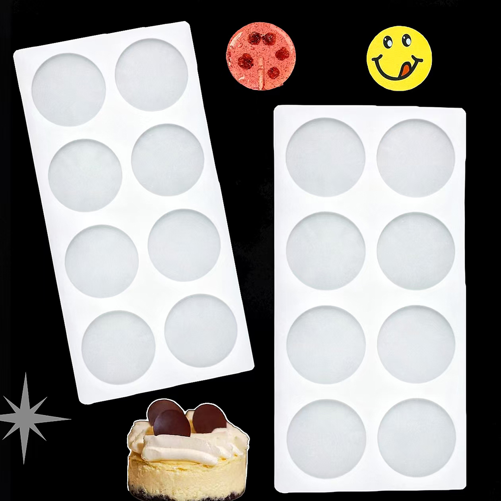Silicone Cake Mold - 8-cavity cylindrical sugar flipping silicone mold,