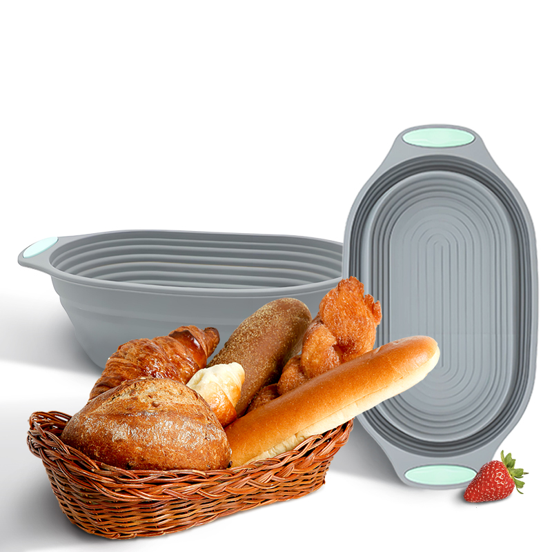 Kitchen Baking Bowls - 1PC Silicone Foldable Banneton Bread Proofing
