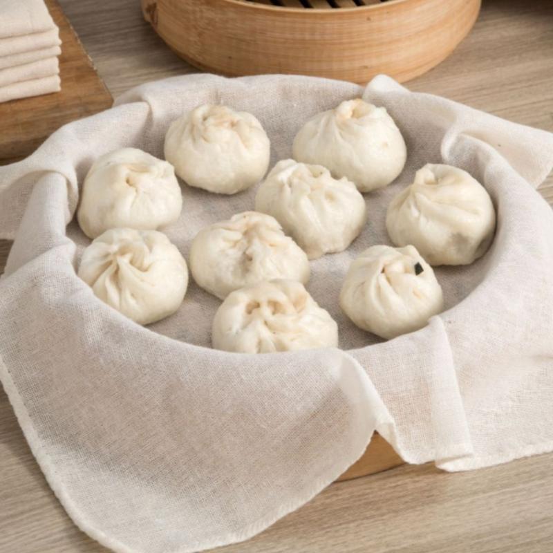 Kitchen Baking Mat - 3Pcs Round Pure Cotton Steamer Cloth