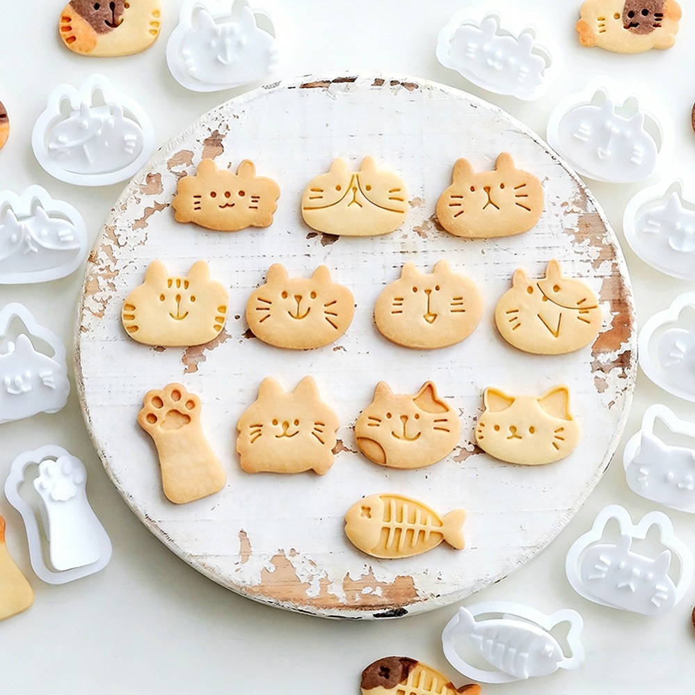 Kitchen Baking Store - Cute Kitten DIY Stamp Cookie Cutters