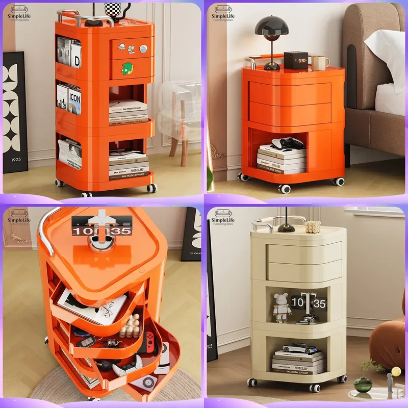 Kitchen Baking Station - Kitchen Cart with Wheels Rolling Storage