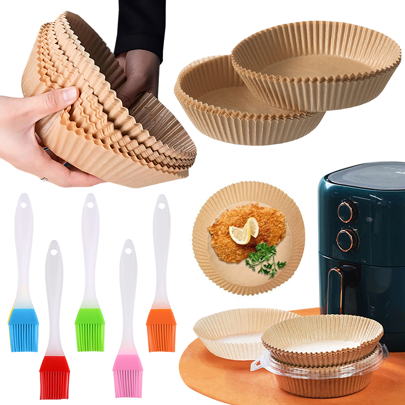 Kitchen Baking Mat - 50/100PCS Air Fryer Paper Plate with