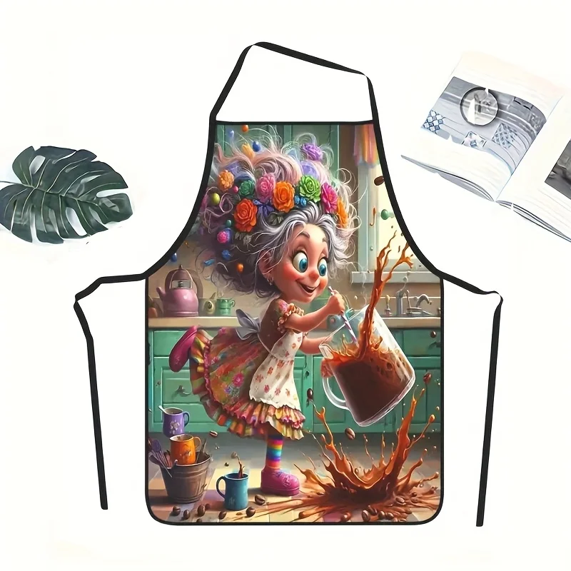 Kitchen Witch Baking - Cute Witch Cooking Kitchen Apron -