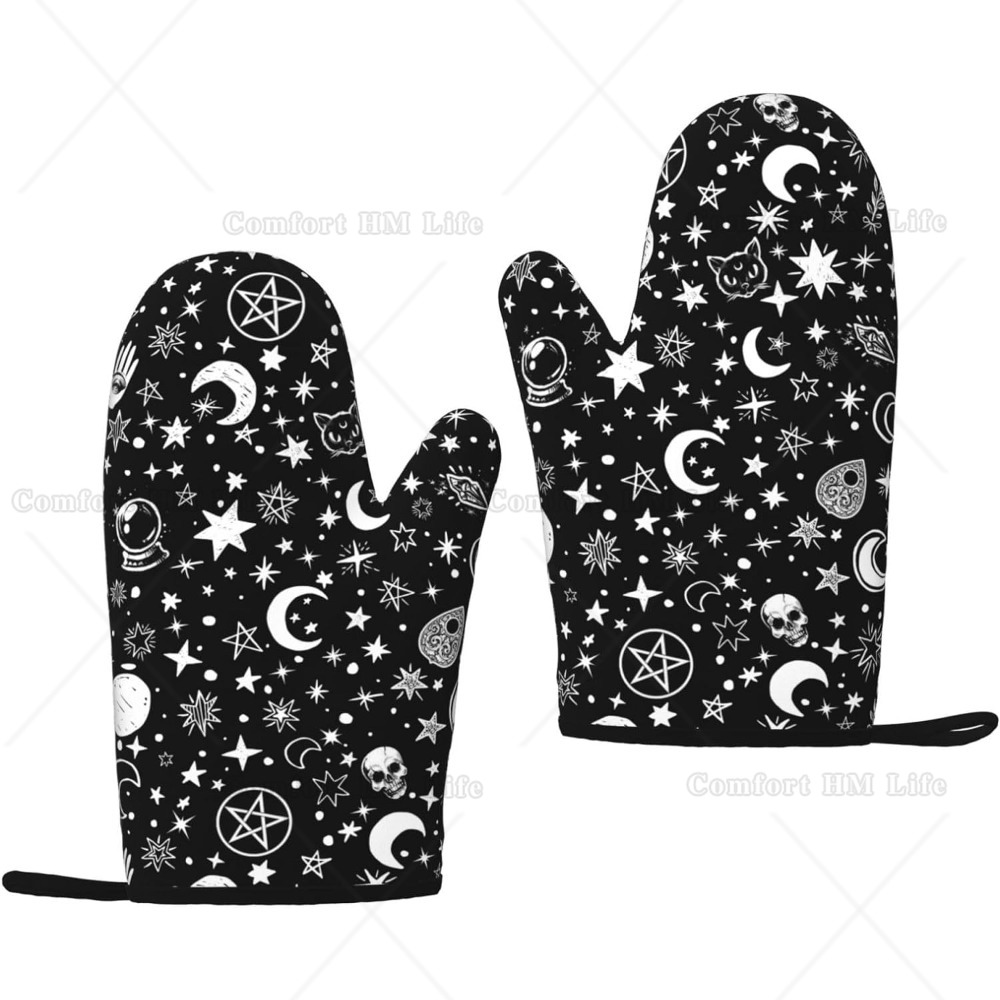 Kitchen Witch Baking - Witch Cat Silicone Oven Mitts Heat