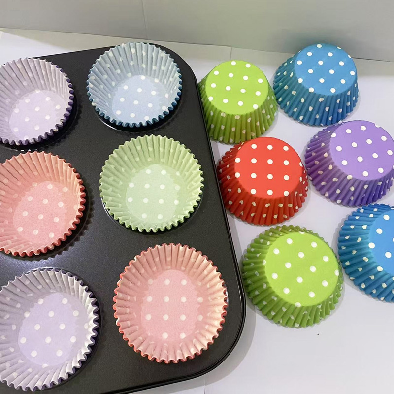 Kitchen Baking Mat - 100Pcs/200Pcs Polka Dot Cake Paper Cups,