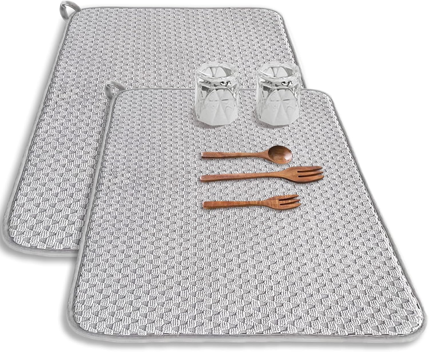 Kitchen Baking Mat - 2-Pack microfiber tableware drying mat, 24