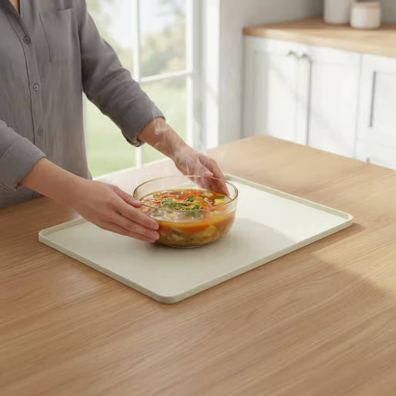 Kitchen Baking Mat - Silicone Microwave Top Mat Flexible Microwave