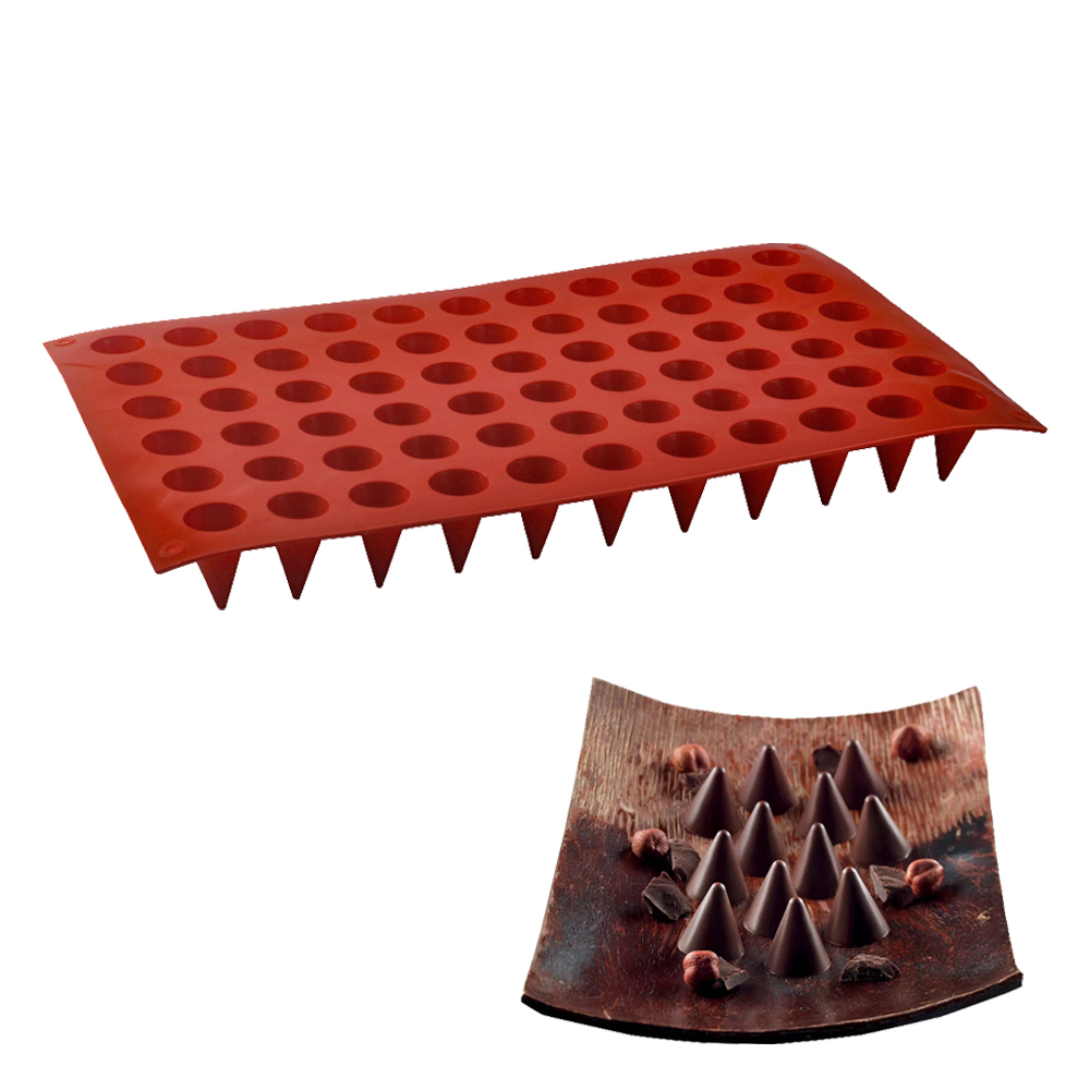 66-Cells Cone Chocolate Baking - Silicone Cake Mold review and price