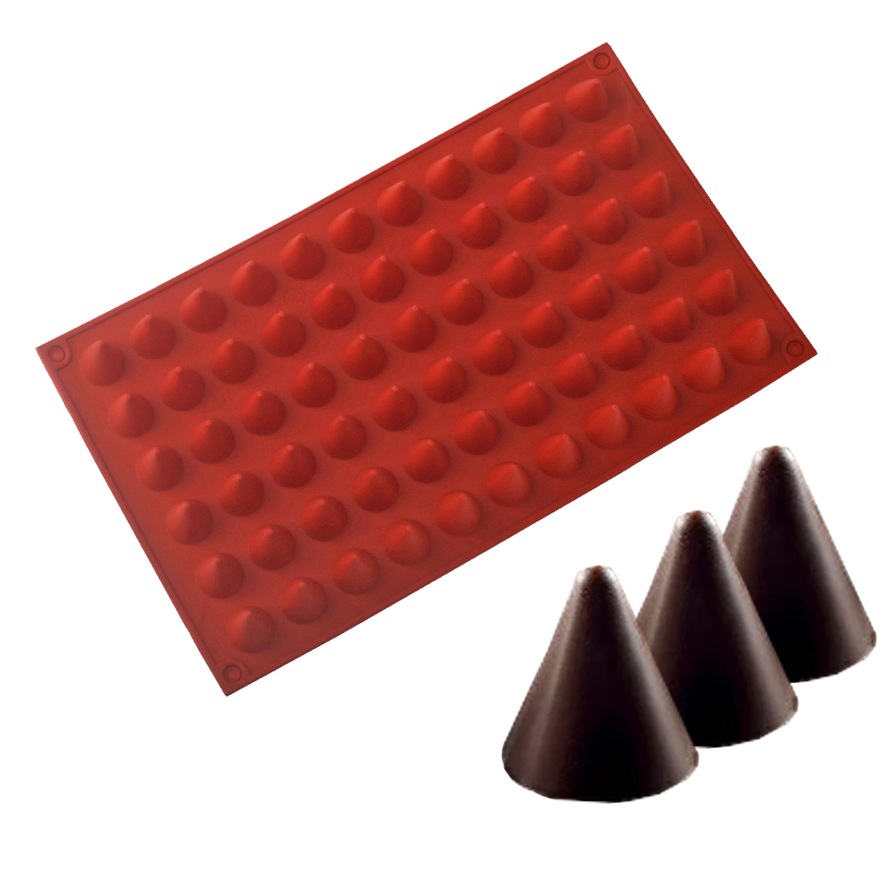 66-Cells Cone Chocolate Baking - Silicone Cake Mold review and price