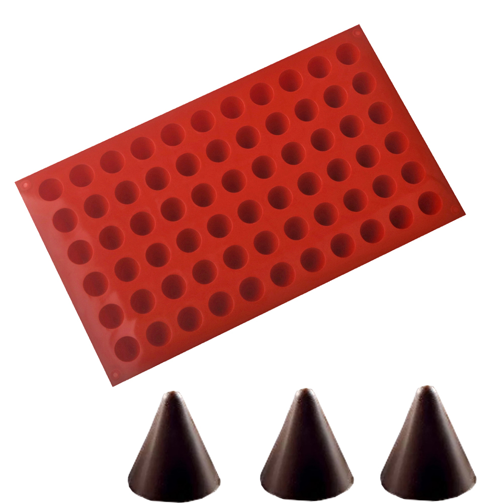 66-Cells Cone Chocolate Baking - Silicone Cake Mold review and price