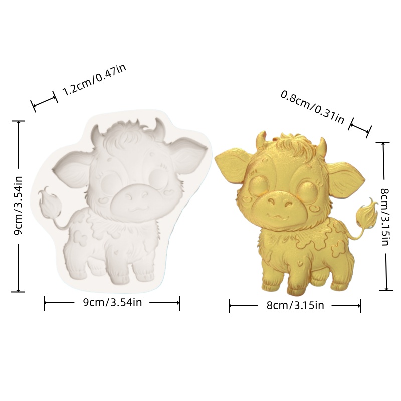 Cute Cow-Shaped Mold Cartoon C - Silicone Cake Mold review and price
