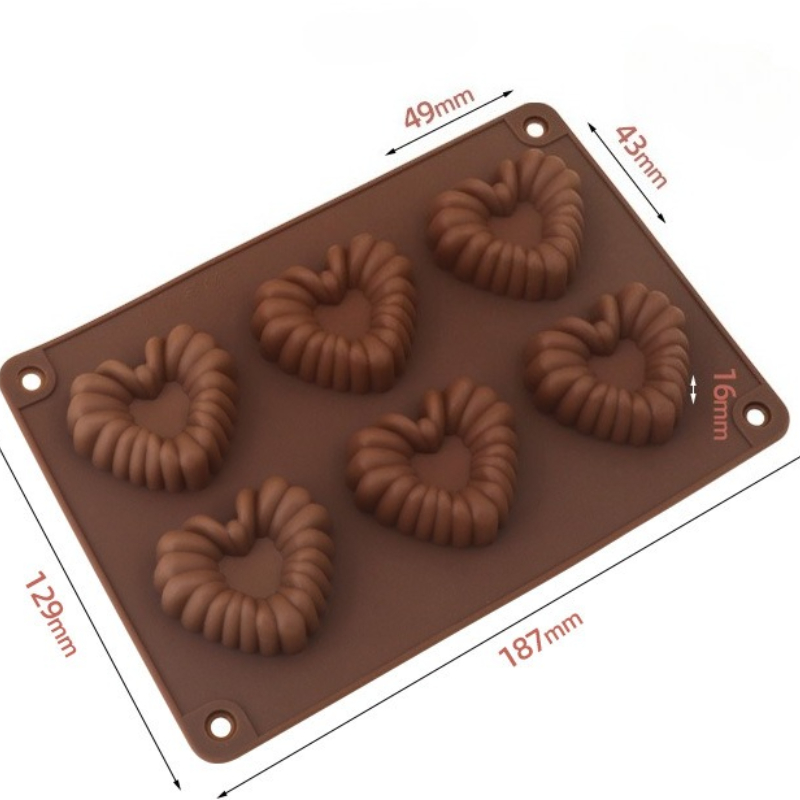 Heart-shaped Silicone Chocolat - Kitchen Baking Molds review and price