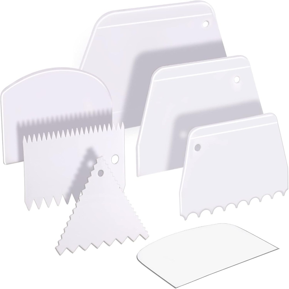 7 Pcs Kitchen Dough Scraper an - Kitchen Baking Bowls review and price