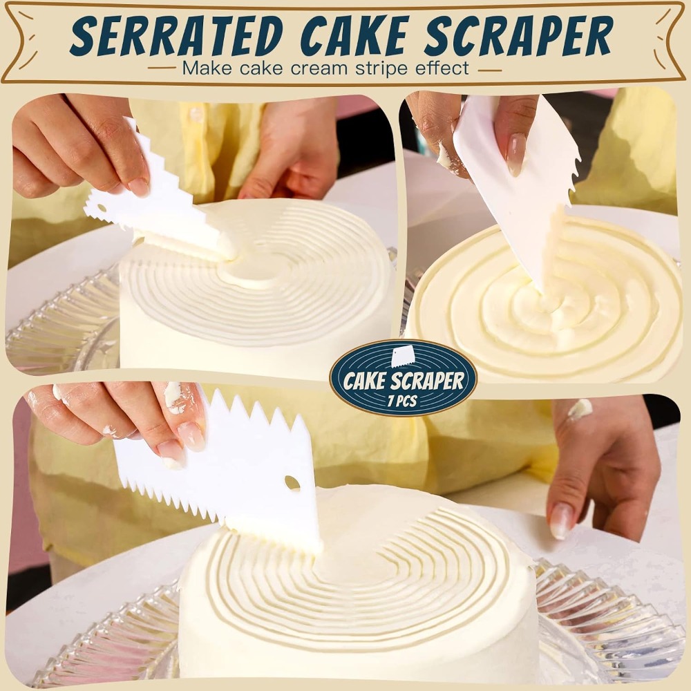7 Pcs Kitchen Dough Scraper an - Kitchen Baking Bowls review and price