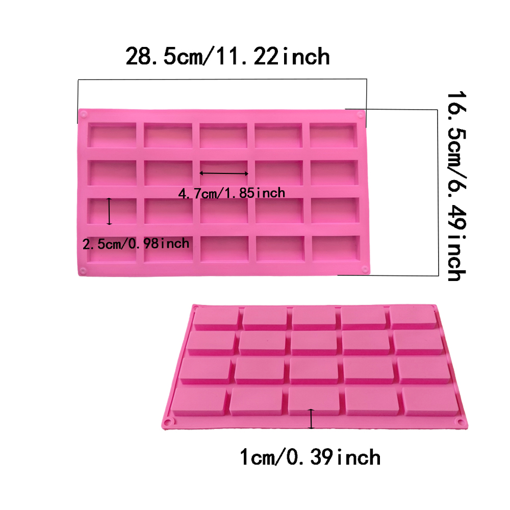 1pc 20 cavity rectangular sili - Silicone Cake Mold review and price