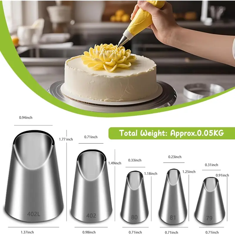 5PCS Stainless Steel Piping No - Kitchen Baking Store review and price