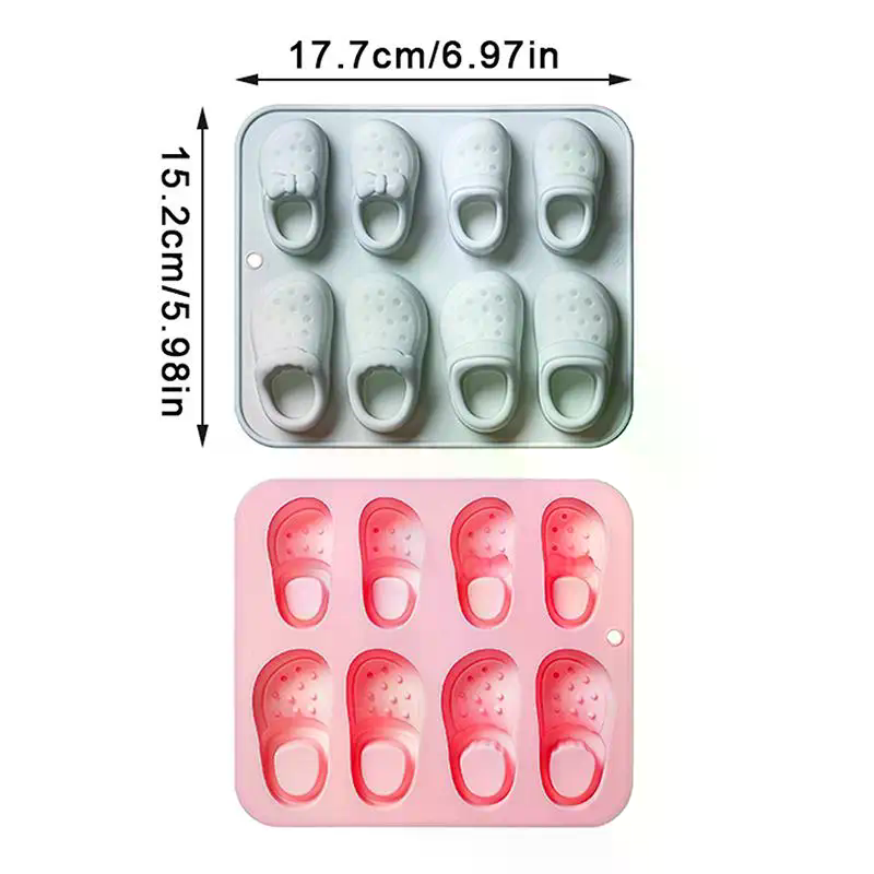 8 Cavity Hole Shoes Theme Sili - Silicone Cake Mold review and price