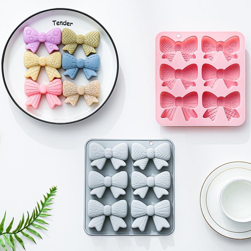 6 Cavities Bowknot Silicone Mo - Silicone Cake Mold review and price