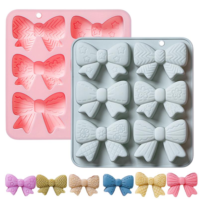 6 Cavities Bowknot Silicone Mo - Silicone Cake Mold review and price
