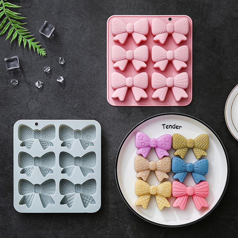 6 Cavities Bowknot Silicone Mo - Silicone Cake Mold review and price
