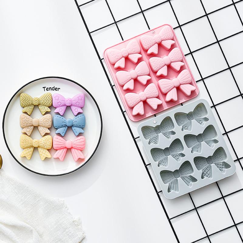 6 Cavities Bowknot Silicone Mo - Silicone Cake Mold review and price