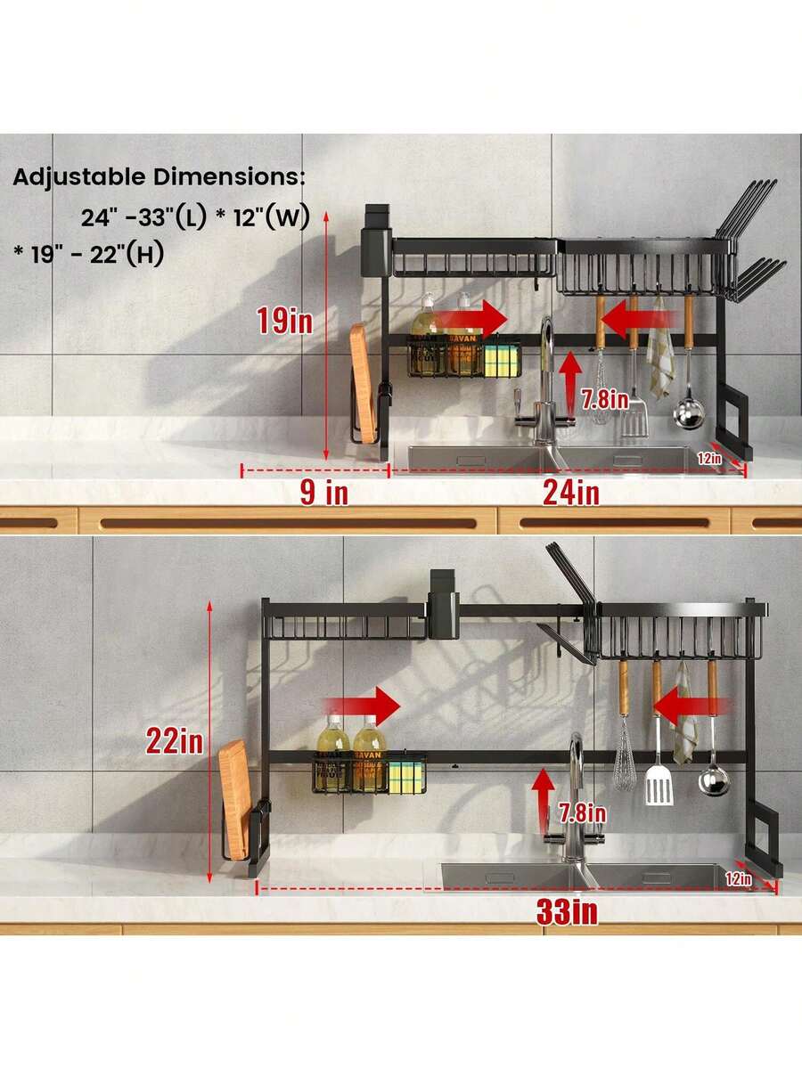 Dish Drying Rack-2-Tier Over-  - Kitchen Utensils review and price
