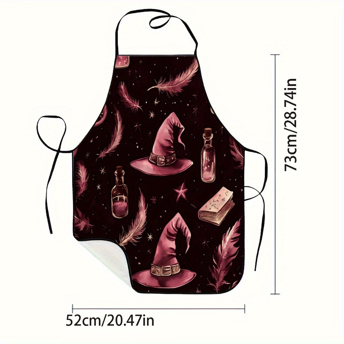 1pc Witch Hat & Feather Print  - Kitchen Witch Baking review and price