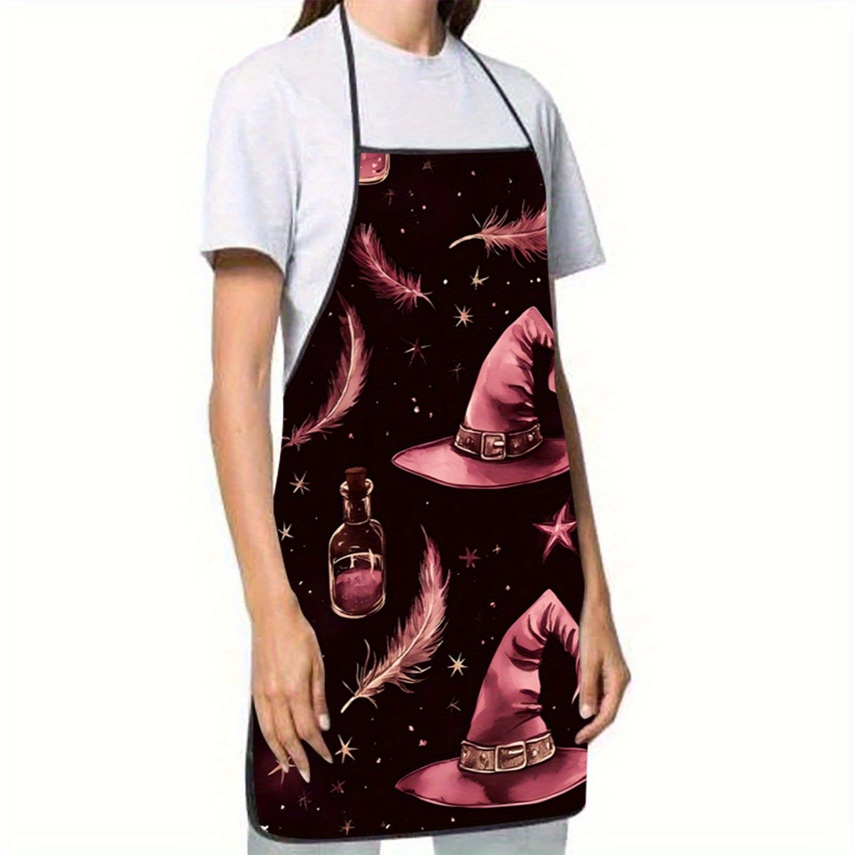 1pc Witch Hat & Feather Print  - Kitchen Witch Baking review and price