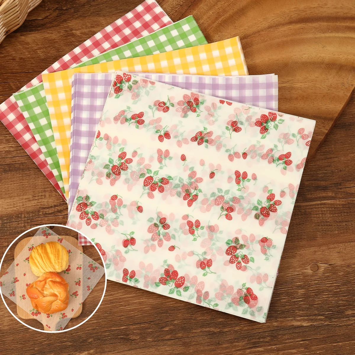 50Pcs Oilproof Wrapping Paper  - Kitchen Baking Gifts review and price