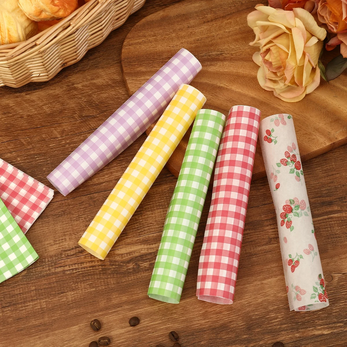 50Pcs Oilproof Wrapping Paper  - Kitchen Baking Gifts review and price