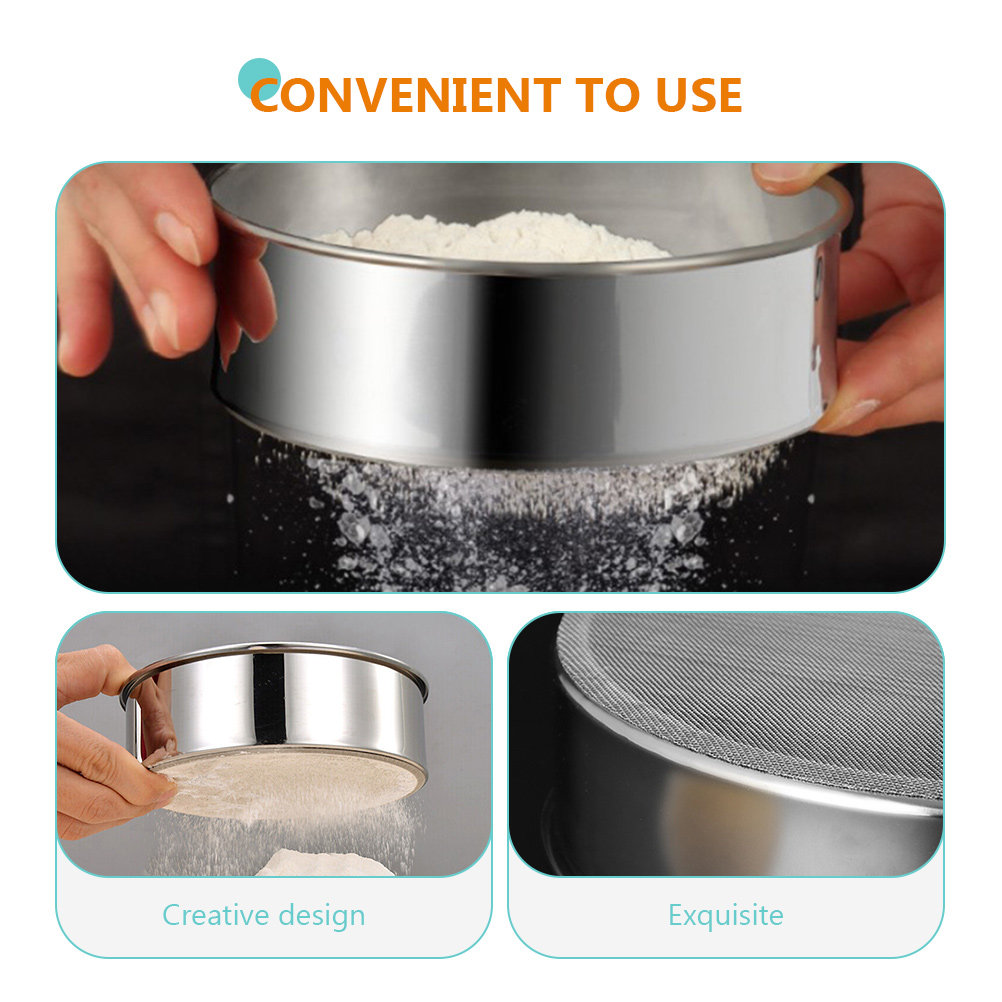 3Pcs Stainless Steel Flour Sif - Baking Powder Kitchen review and price
