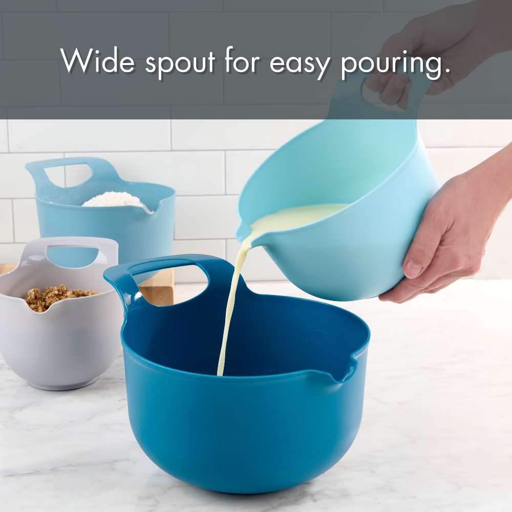 Nesting Plastic Mixing Bowls S - Kitchen Baking Bowls review and price