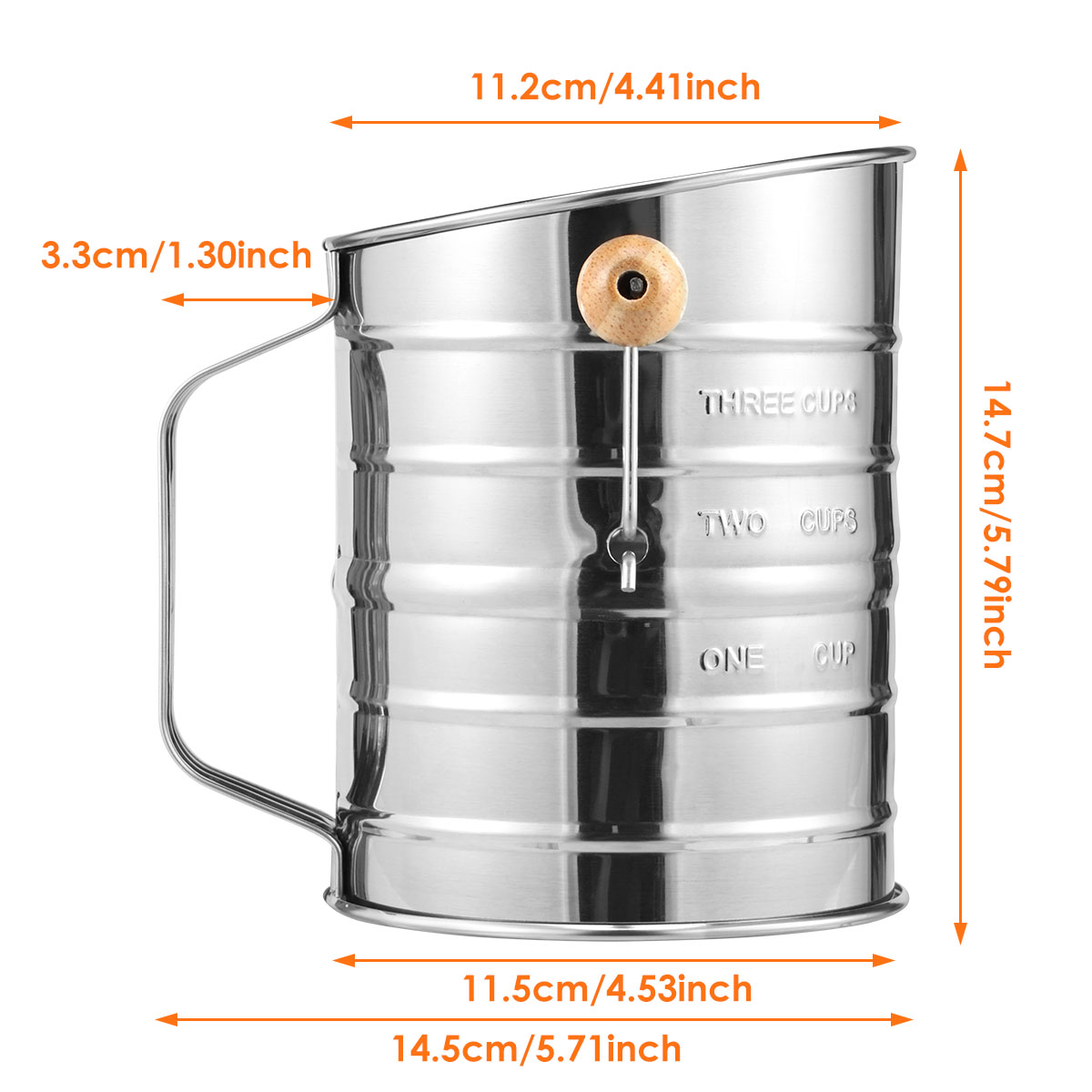 Flour Sifter Stainless Steel F - Baking Powder Kitchen review and price