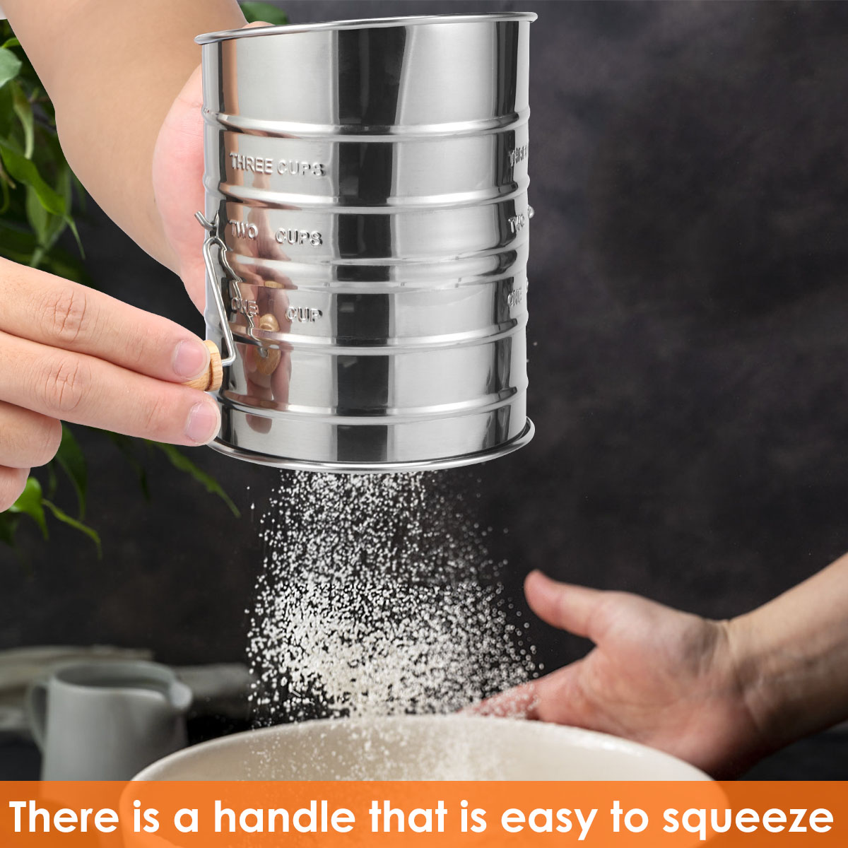 Flour Sifter Stainless Steel F - Baking Powder Kitchen review and price