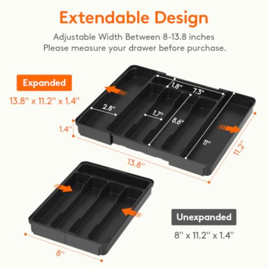 Expandable Silverware Organize - Kitchen Utensils review and price
