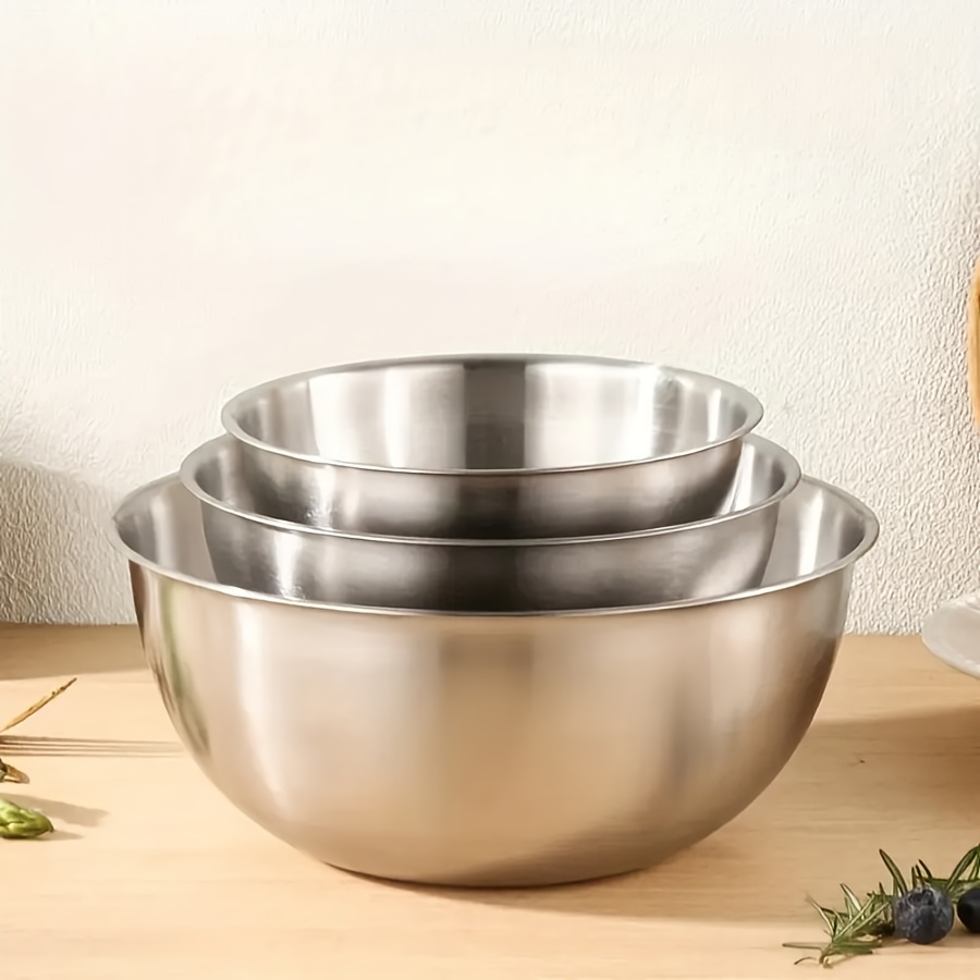 3pcs Stainless Steel Salad Bow - Kitchen Baking Bowls review and price