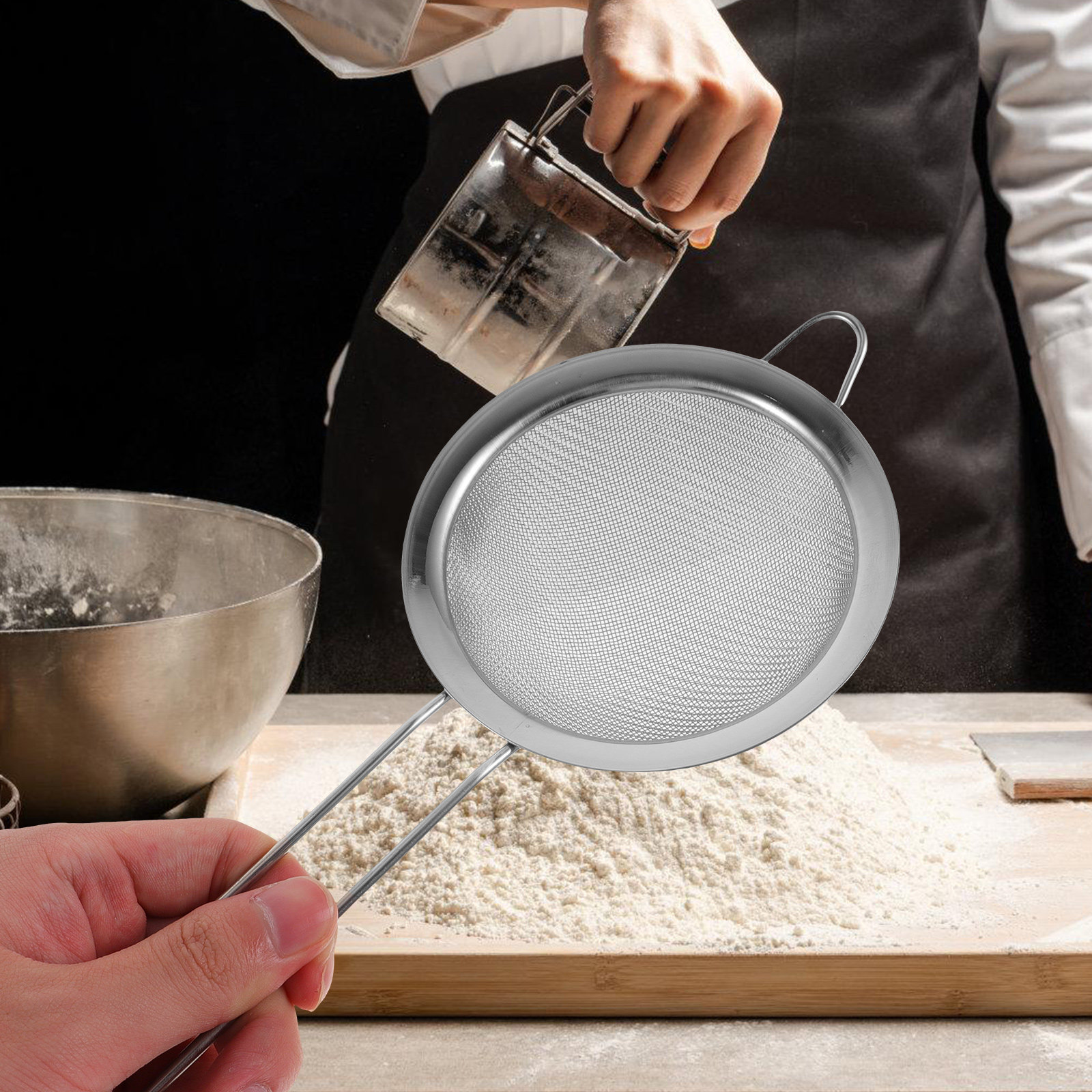 Stainless Steel Fine Mesh Hand - Baking Powder Kitchen review and price