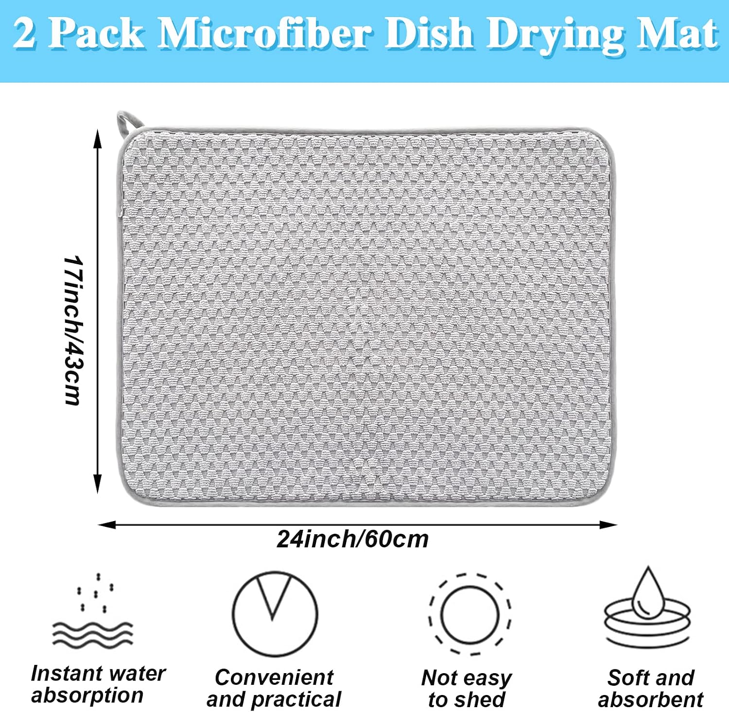 2-Pack microfiber tableware dr - Kitchen Baking Mat review and price