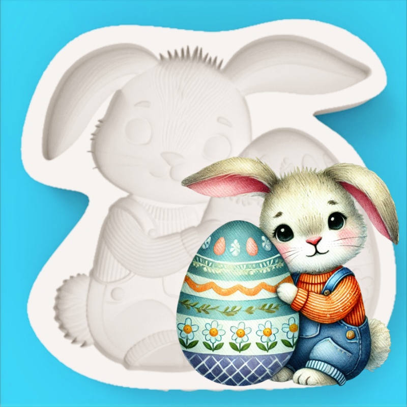 Easter Egg-Holding Bunny Silic - Silicone Cake Mold review and price